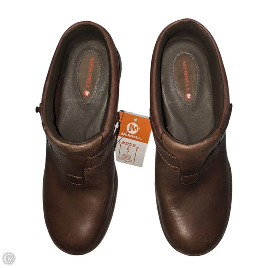 Shoes Heels Block By Merrell In Brown, Size: 8.5