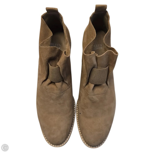 Boots Ankle Flats By Eileen Fisher In Tan, Size: 9