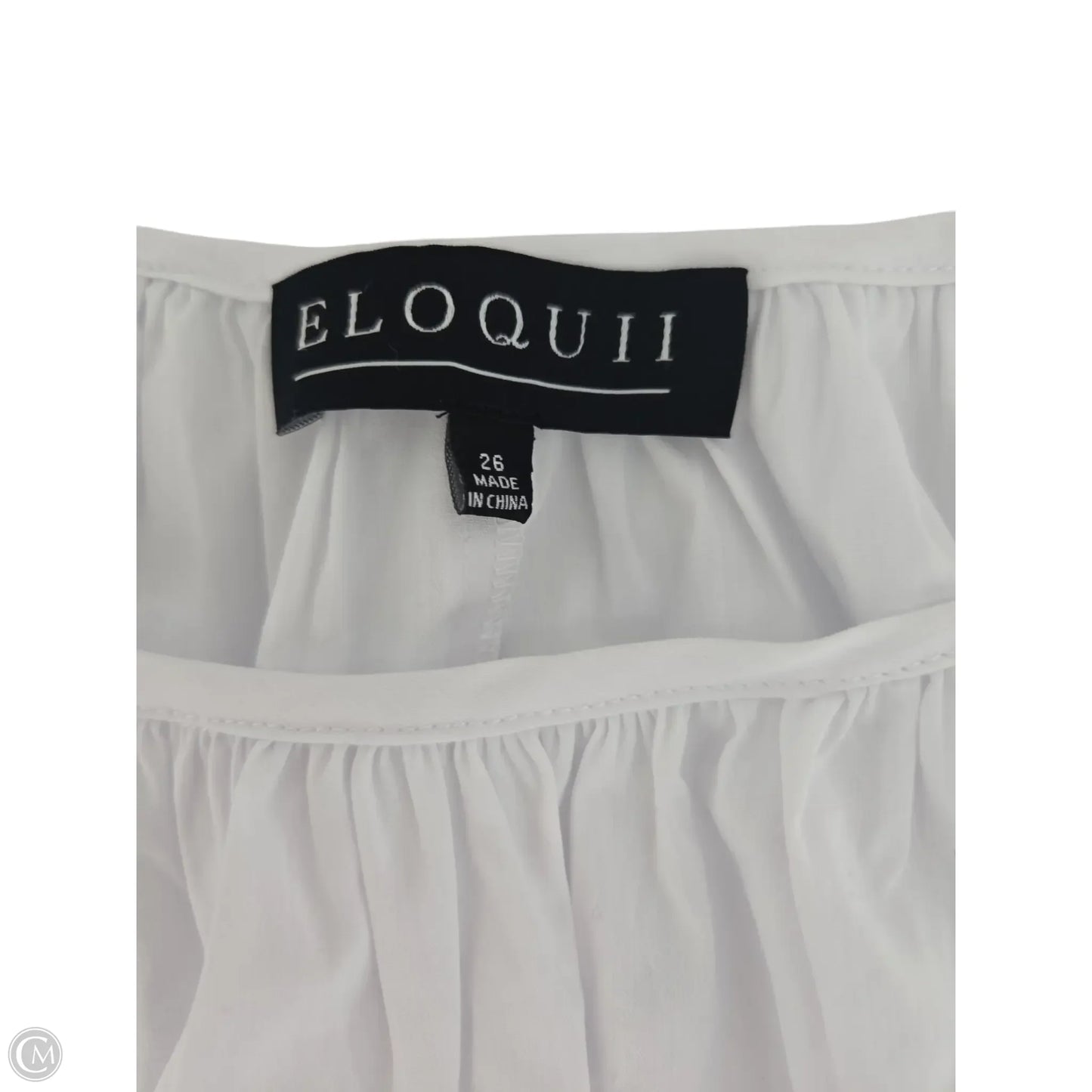 Top Long Sleeve Basic By Eloquii In White, Size: 26
