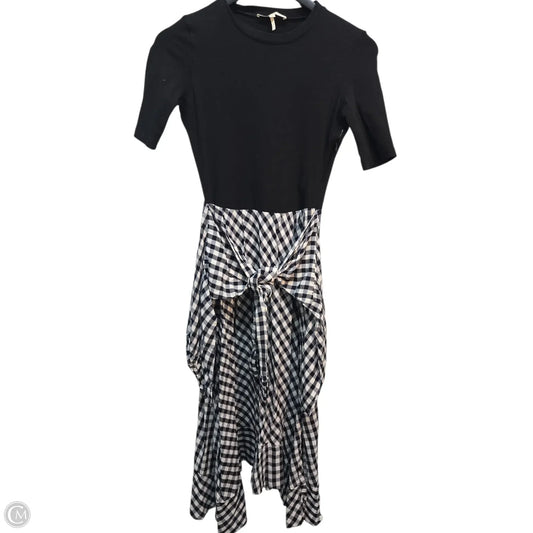 Dress Casual Midi By Clothes Mentor In Black & Blue, Size: S