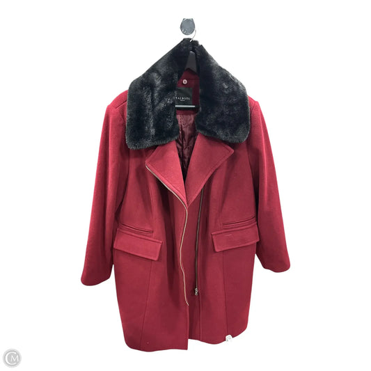 Coat Wool By Talbots In Red, Size: 22