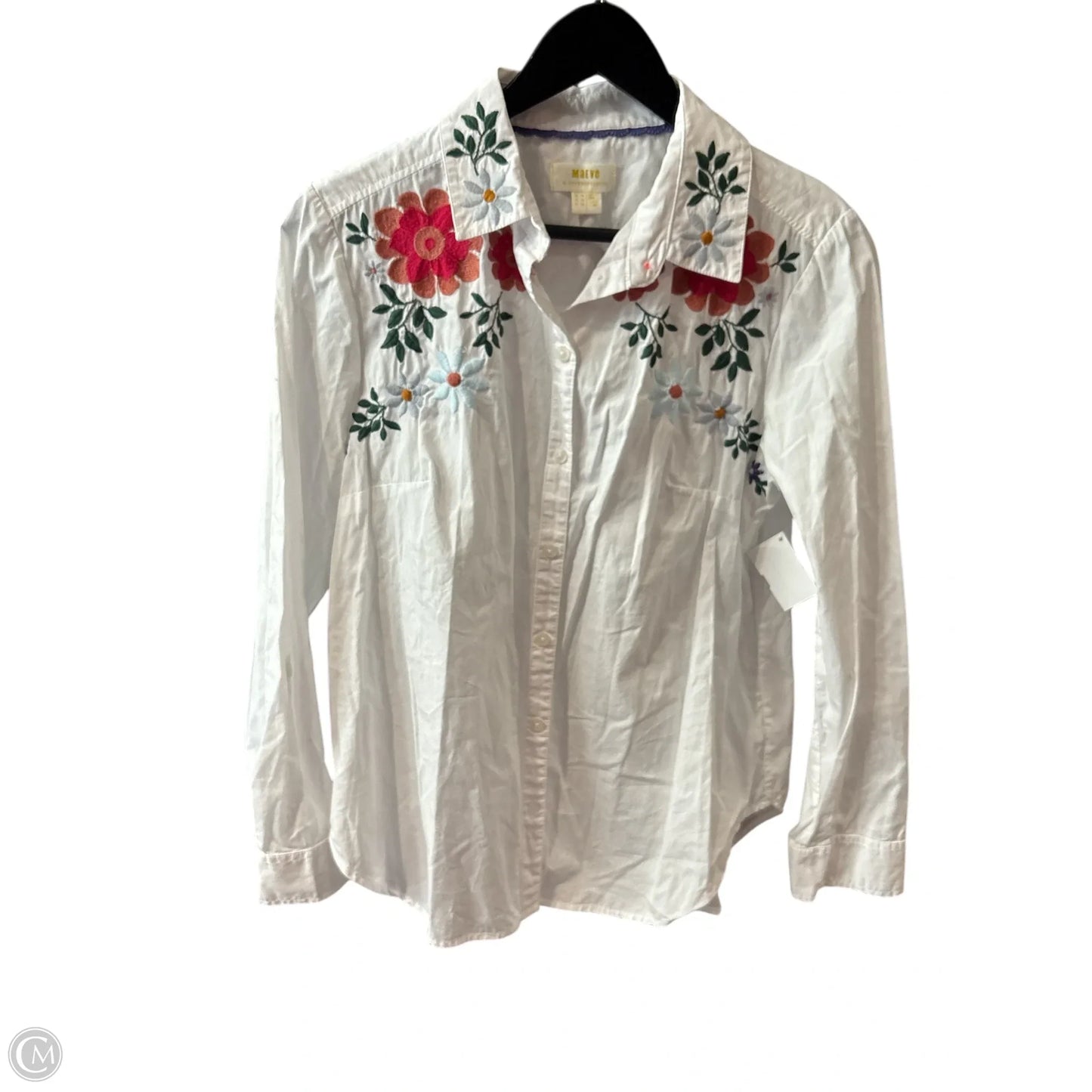 Top Long Sleeve Basic By Maeve In White, Size: 12