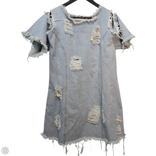 Dress Casual Short By Clothes Mentor In Blue Denim, Size: L