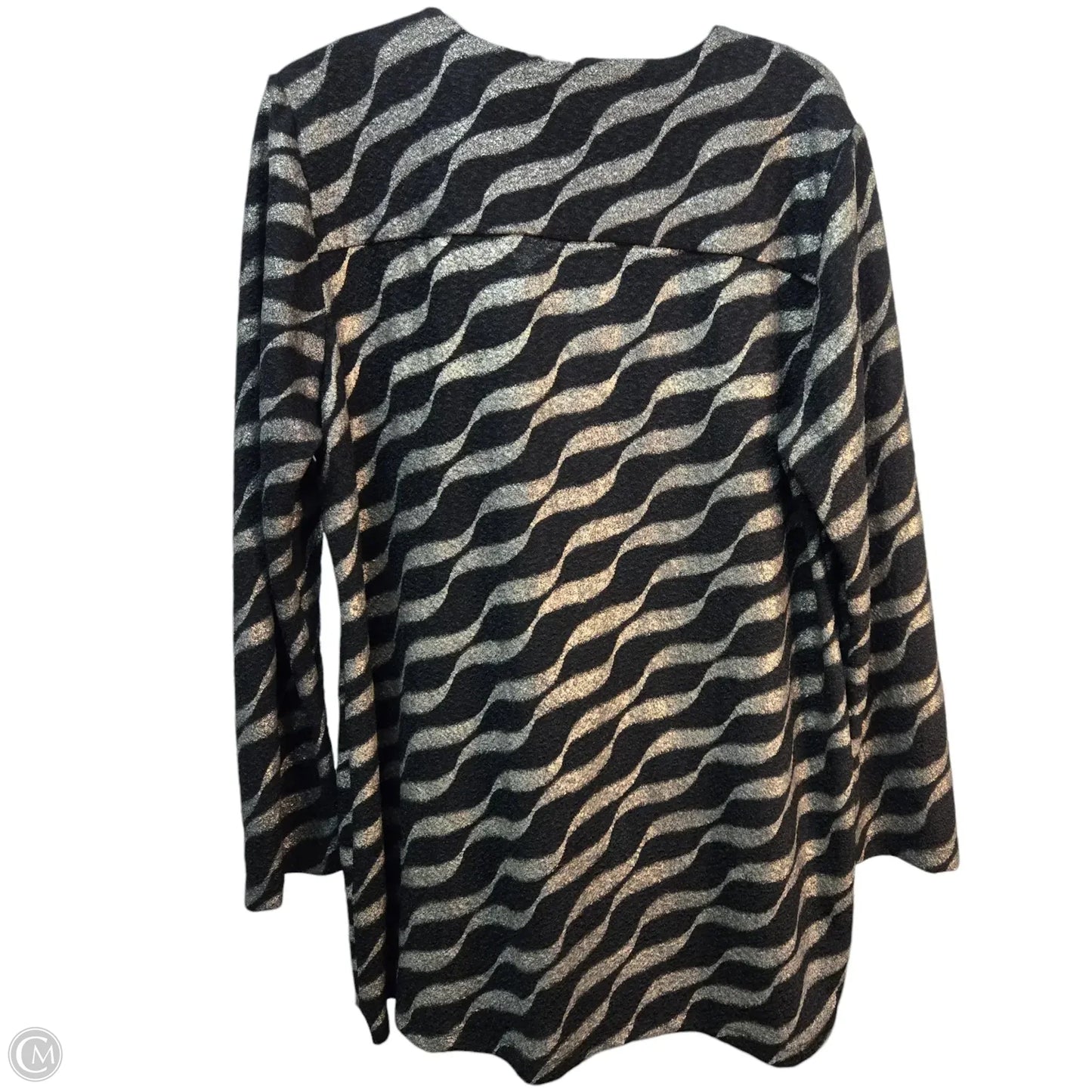 Blazer By Chicos In Black & Gold, Size: Xl