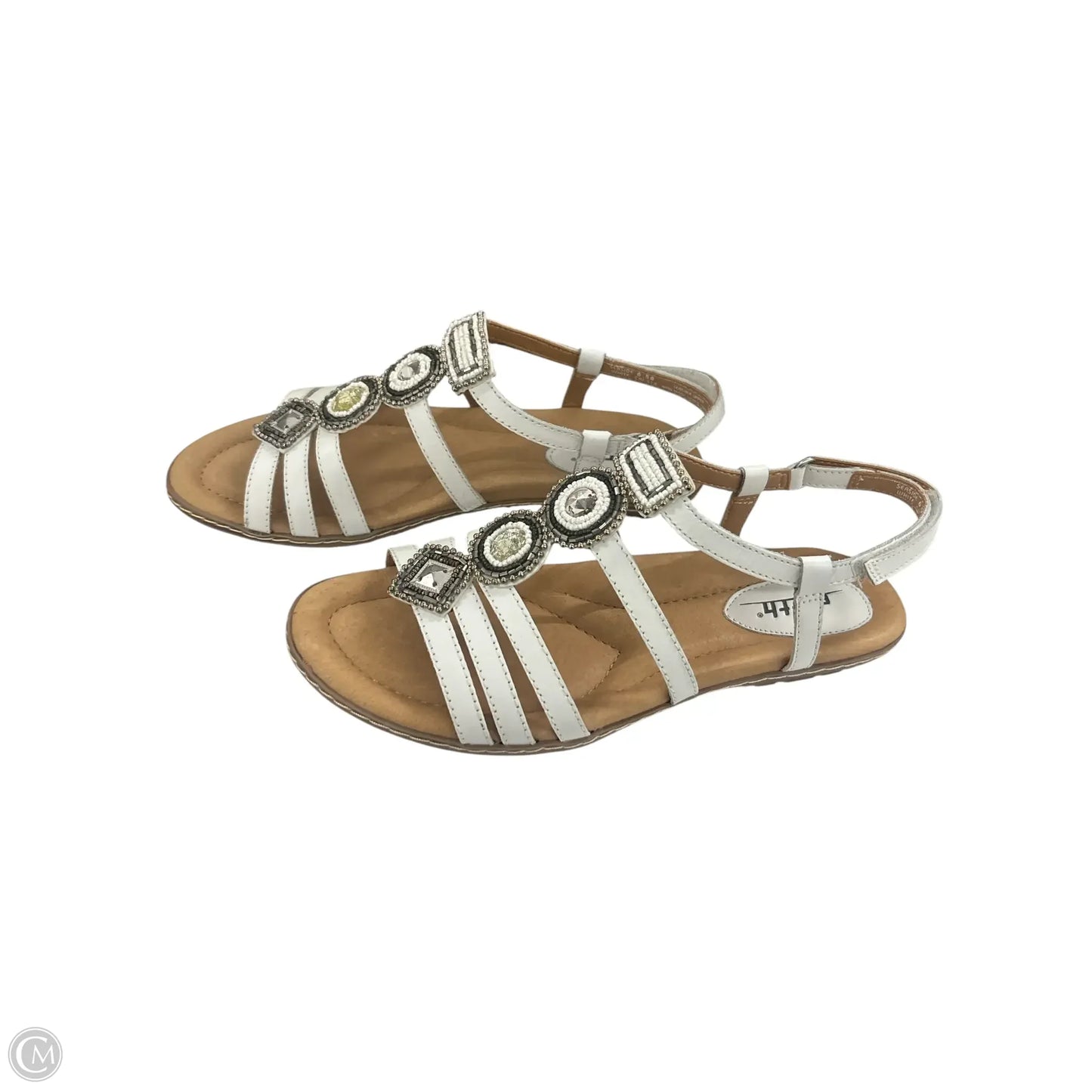 Sandals Flats By Earth In White, Size: 6.5