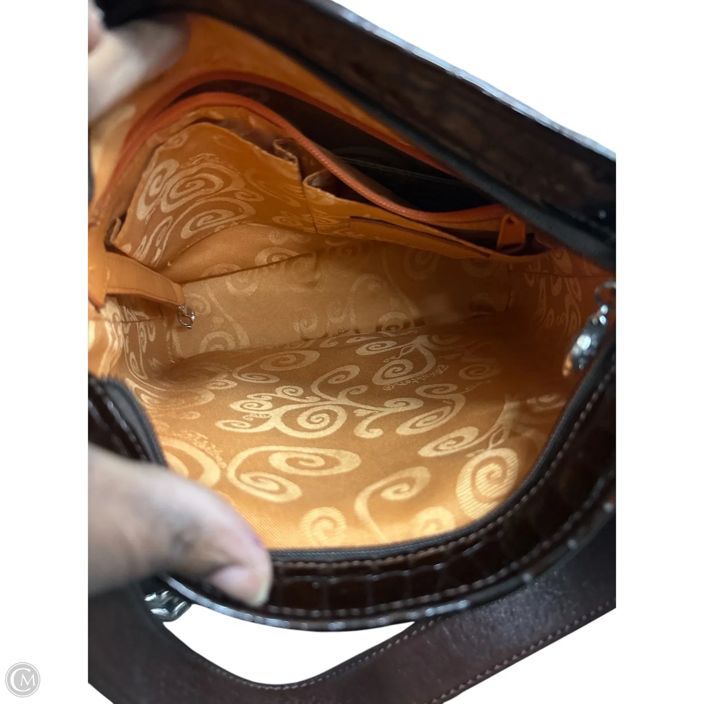 Handbag Leather By Brighton, Size: Medium