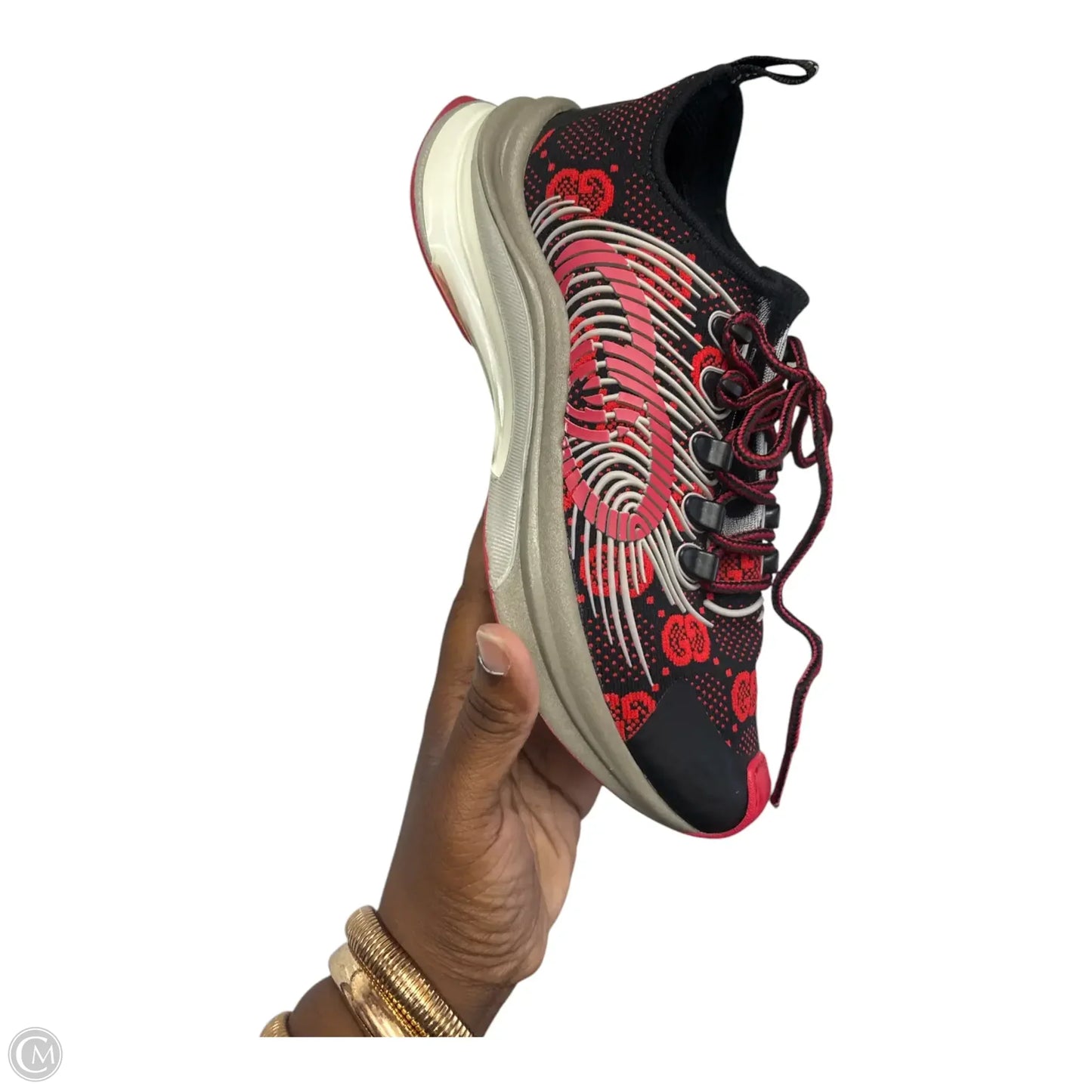Shoes Luxury Designer By Gucci In Black & Red
