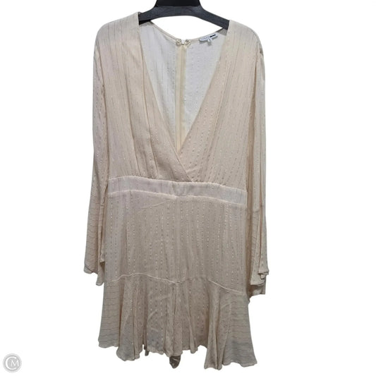 Romper By Fashion Nova In Cream, Size: 2x