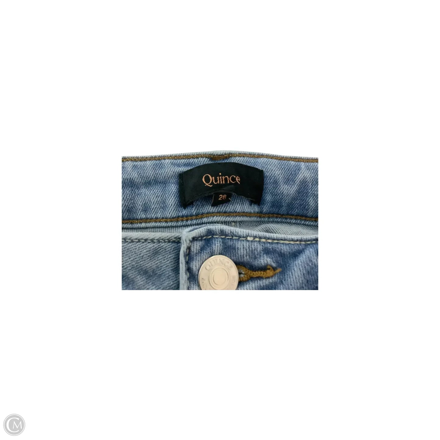 Jeans Wide Leg By Quince In Blue Denim, Size: 6