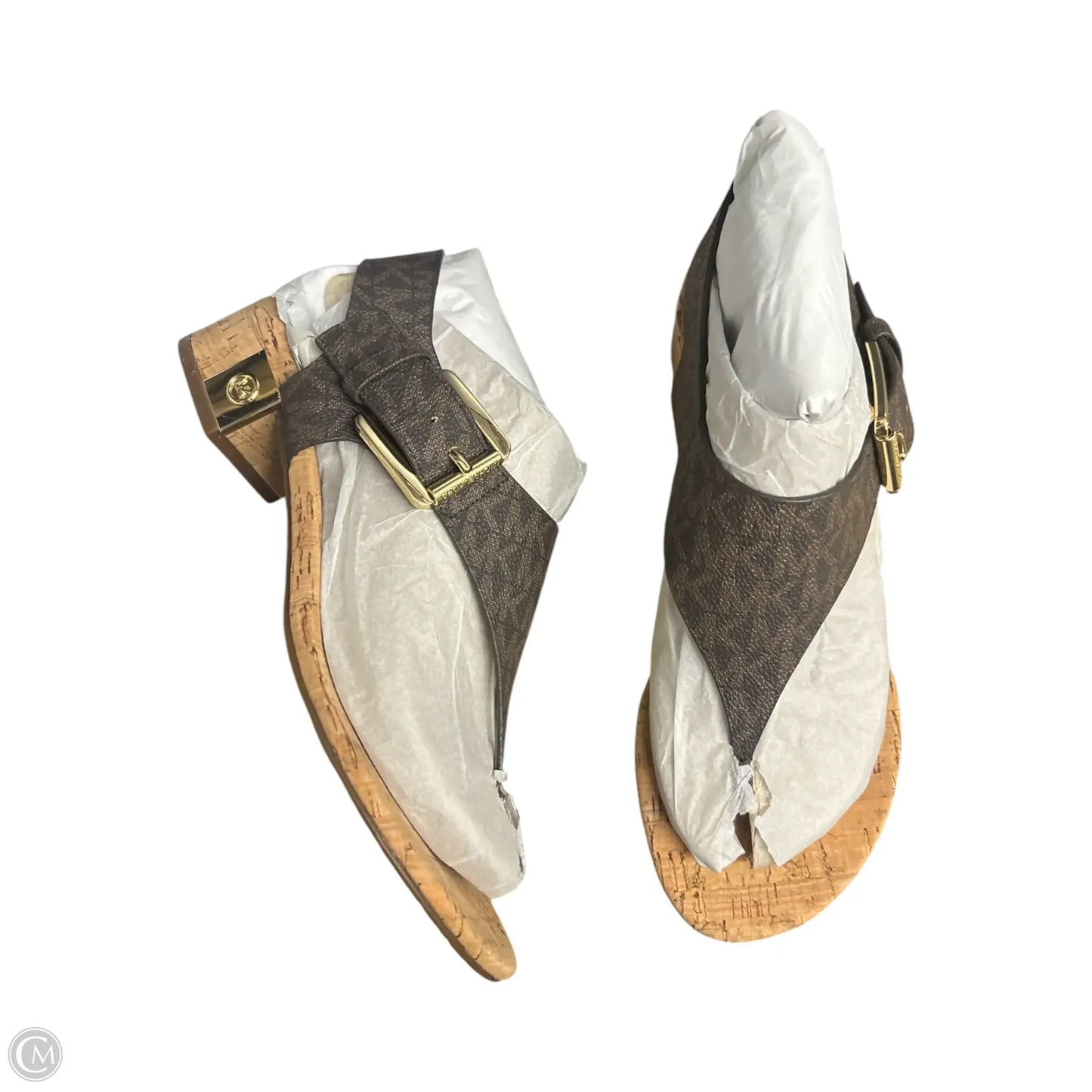 Sandals Heels Block By Michael By Michael Kors In Brown, Size: 6