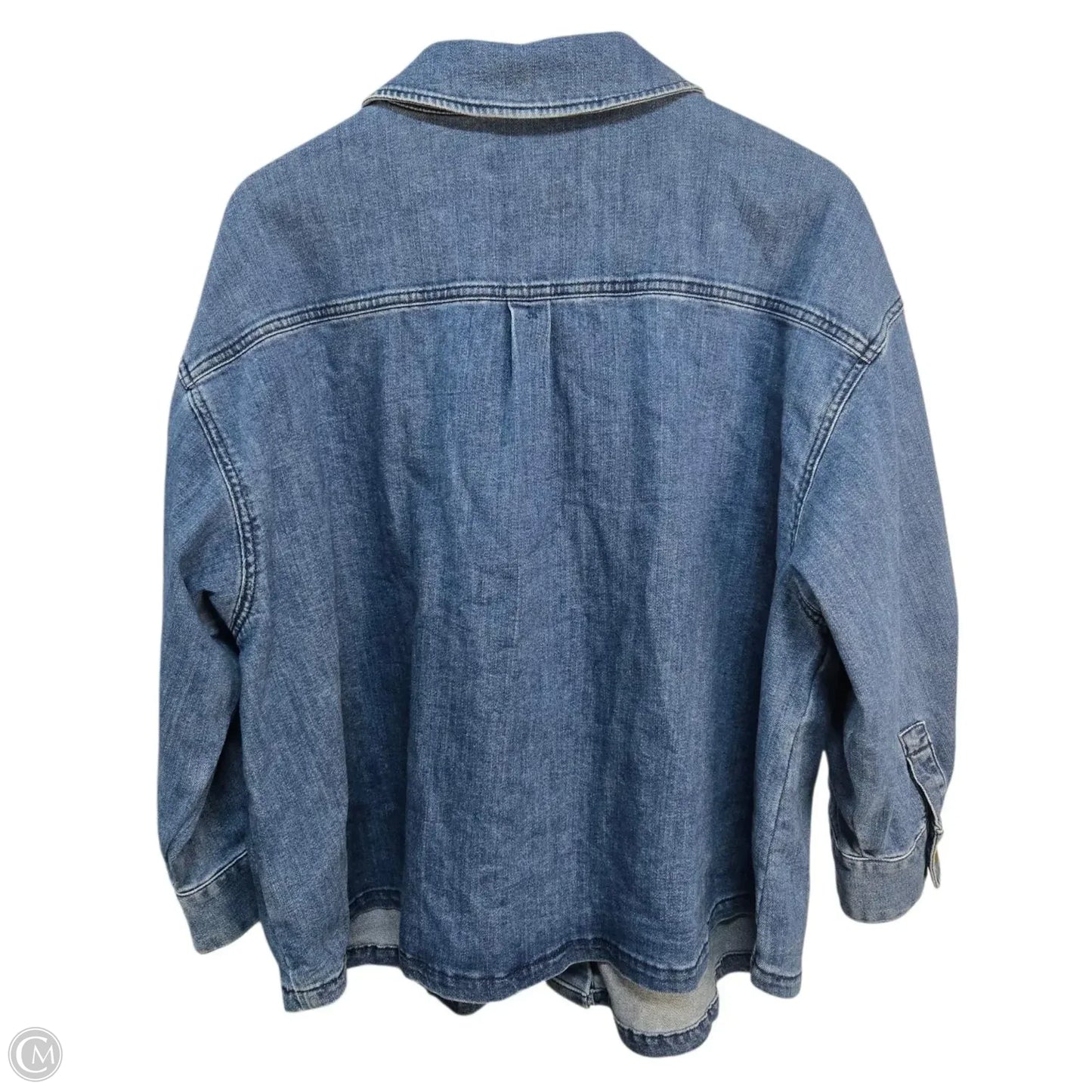 Jacket Denim By Talbots In Blue Denim, Size: 1x