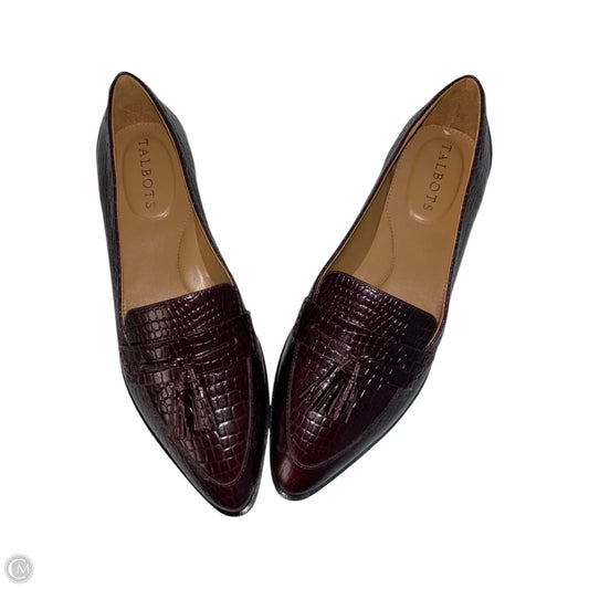 Shoes Flats By Talbots In Maroon, Size: 8