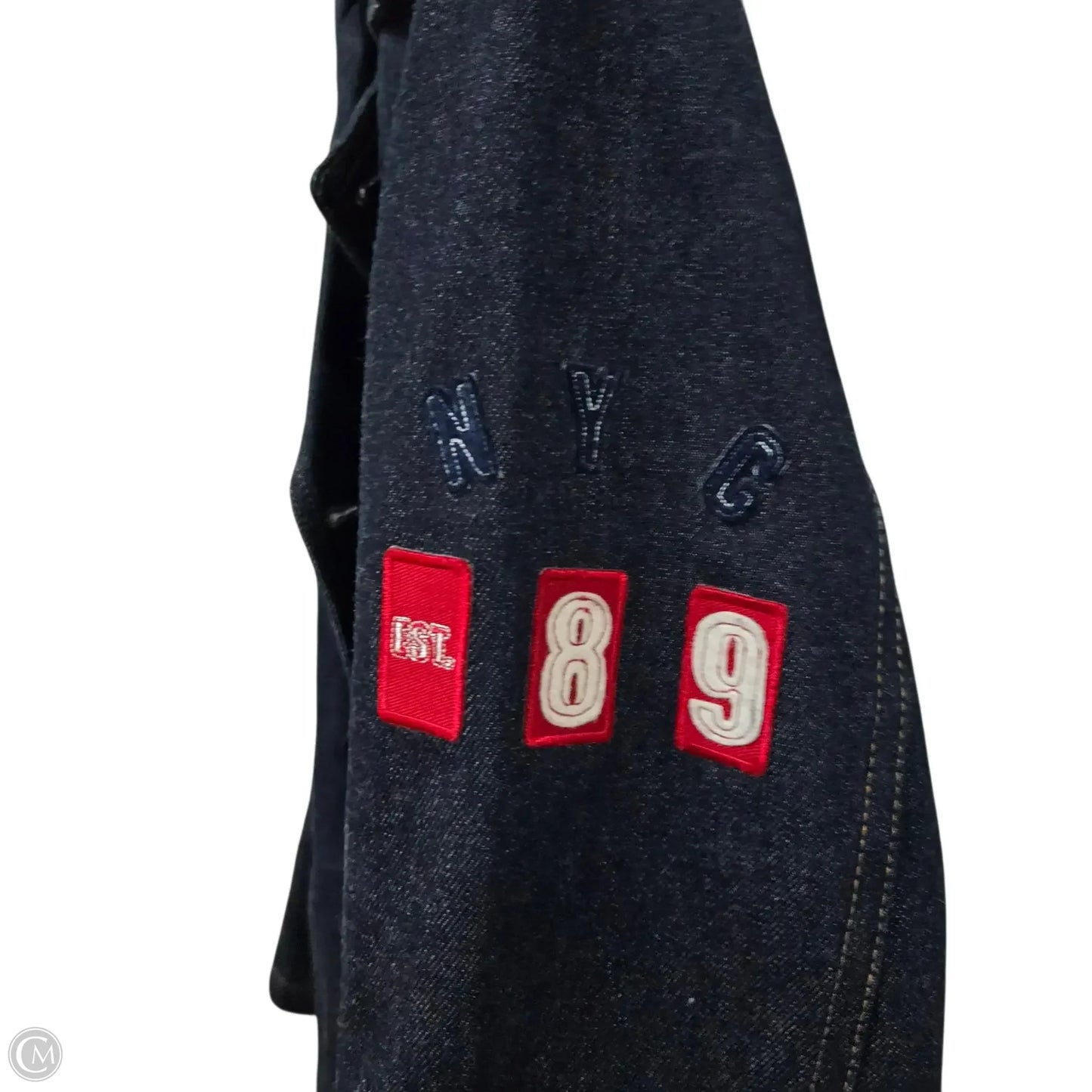 Jacket Denim By Dkny In Blue, Size: Xl