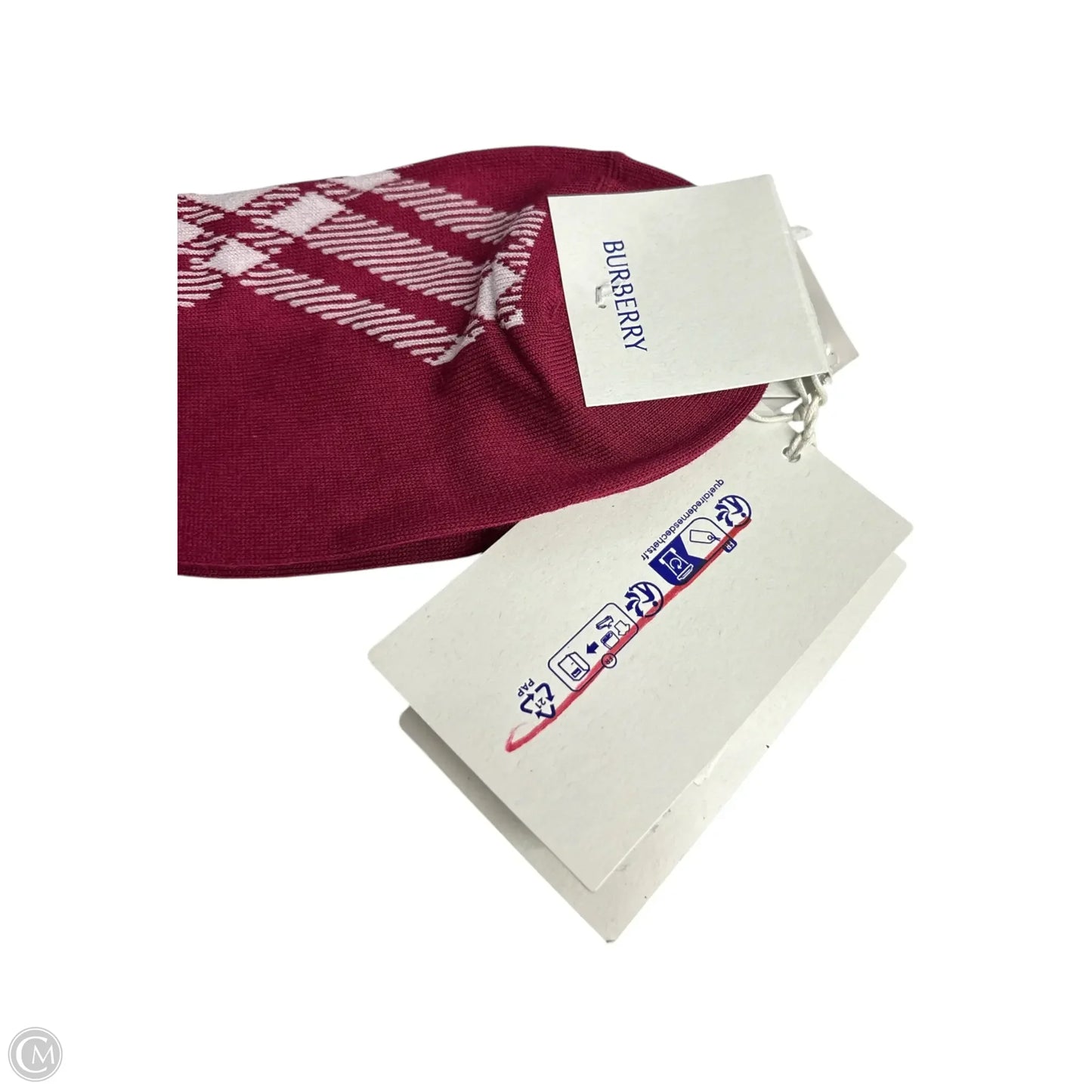 Socks Luxury Designer By Burberry In Maroon, Size: 0