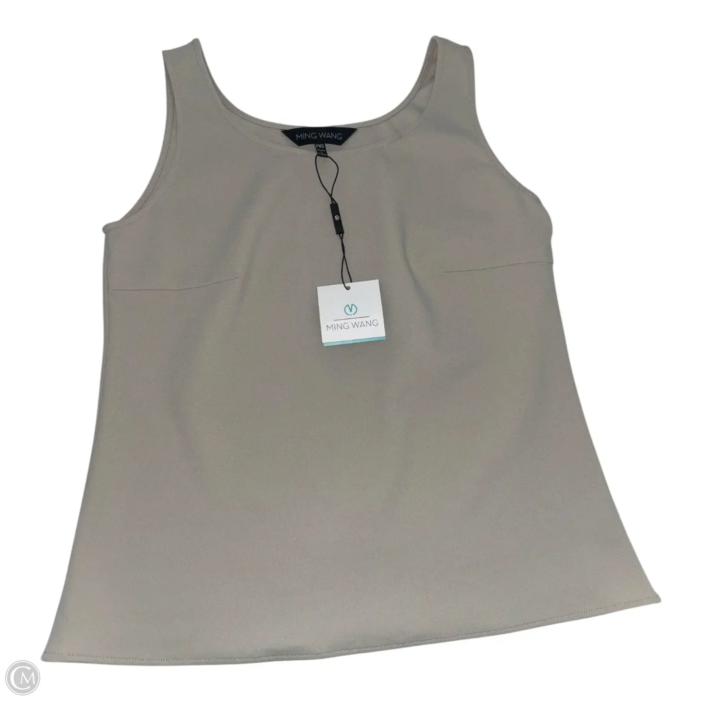 Top Sleeveless Basic By Ming Wang In Tan, Size: Xsp