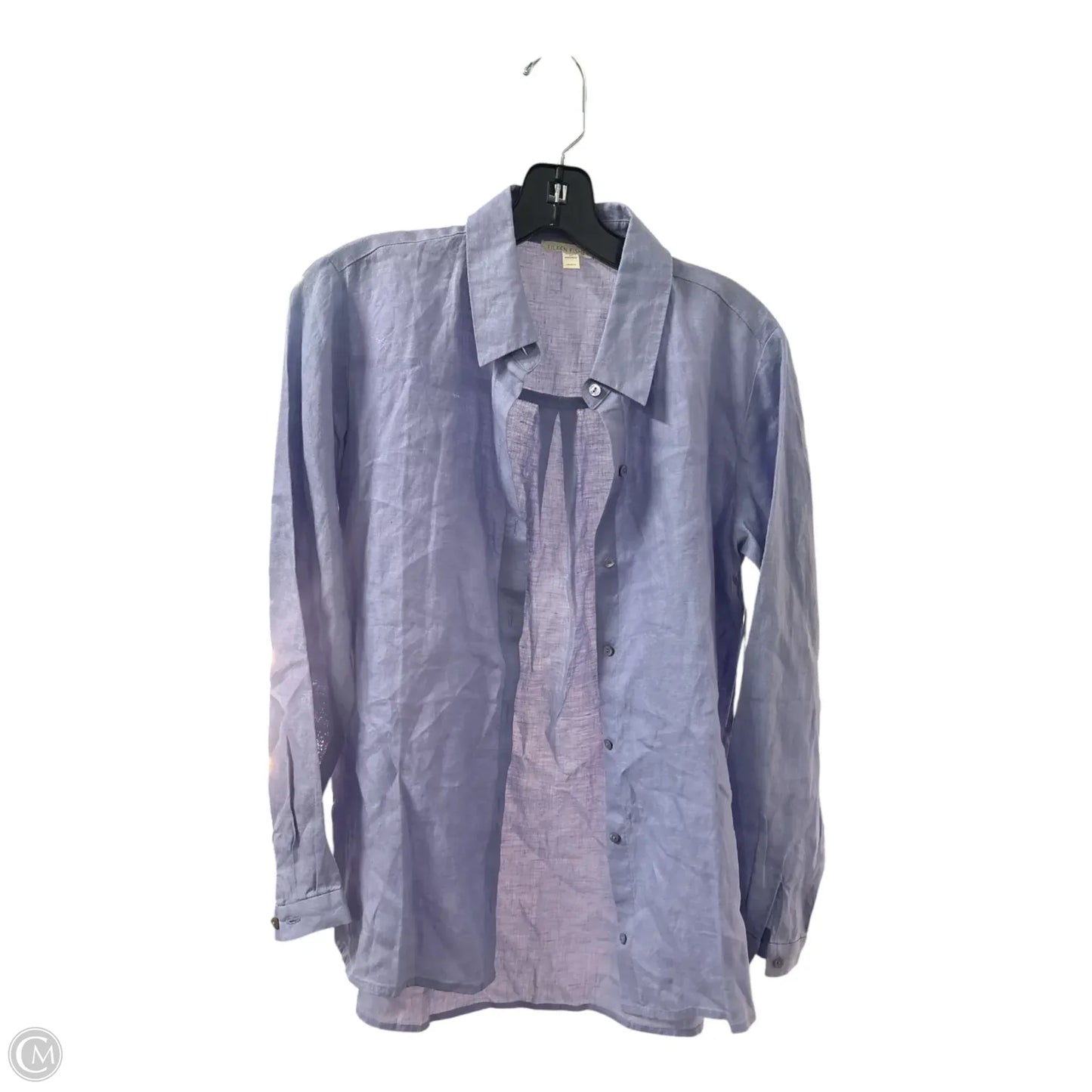 Top Long Sleeve Basic By Eileen Fisher In Blue, Size: Sp