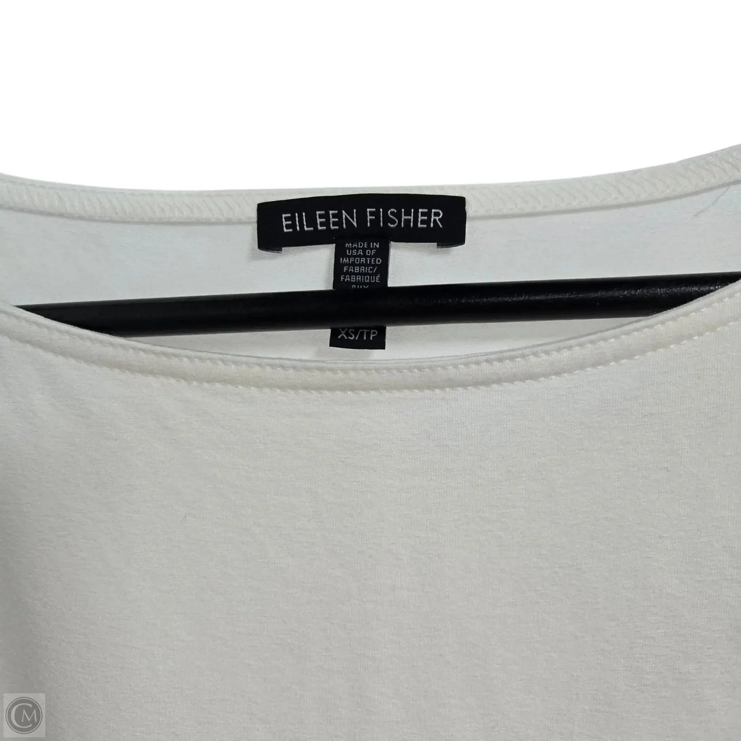 Top Long Sleeve Basic By Eileen Fisher In White, Size: Xs