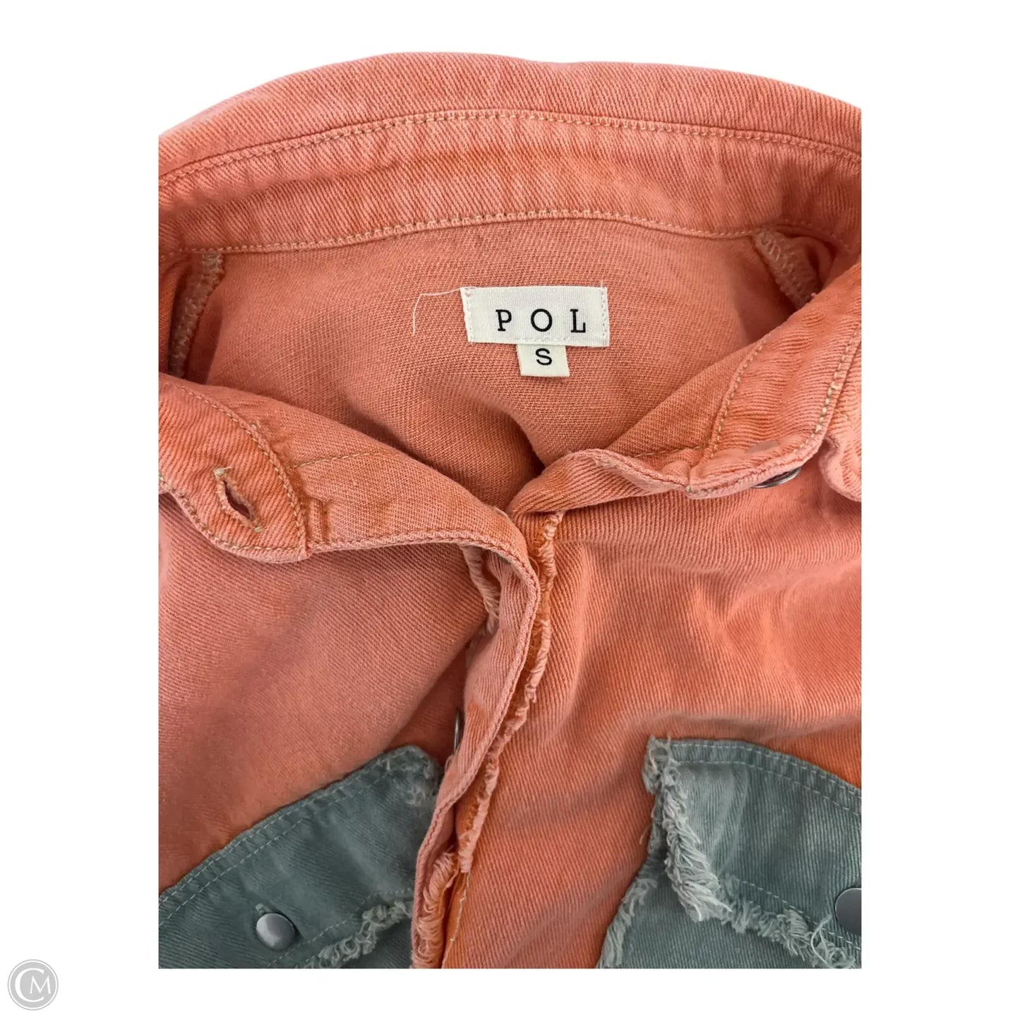 Jacket Denim By Pol In Orange, Size: S