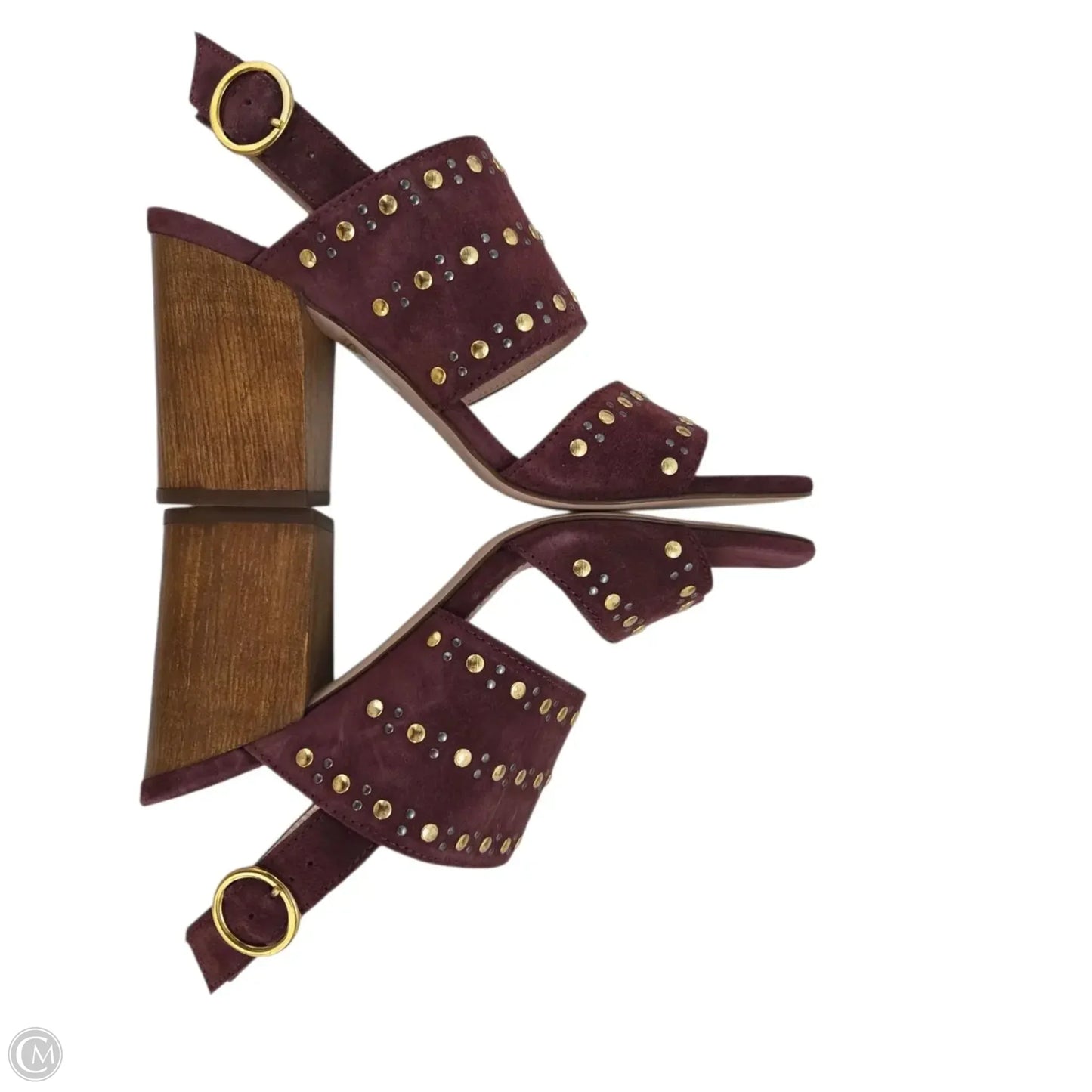 Sandals Heels Block By J. Crew In Maroon, Size: 8