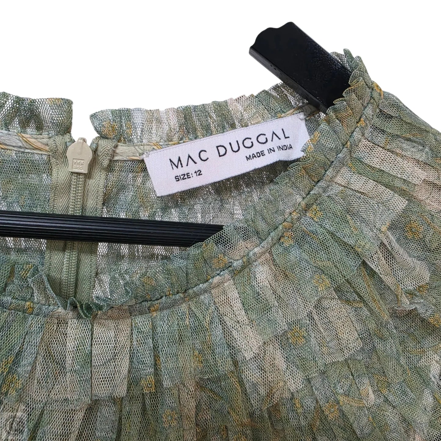 Dress Party Long By Mac Duggal In Green, Size: 12