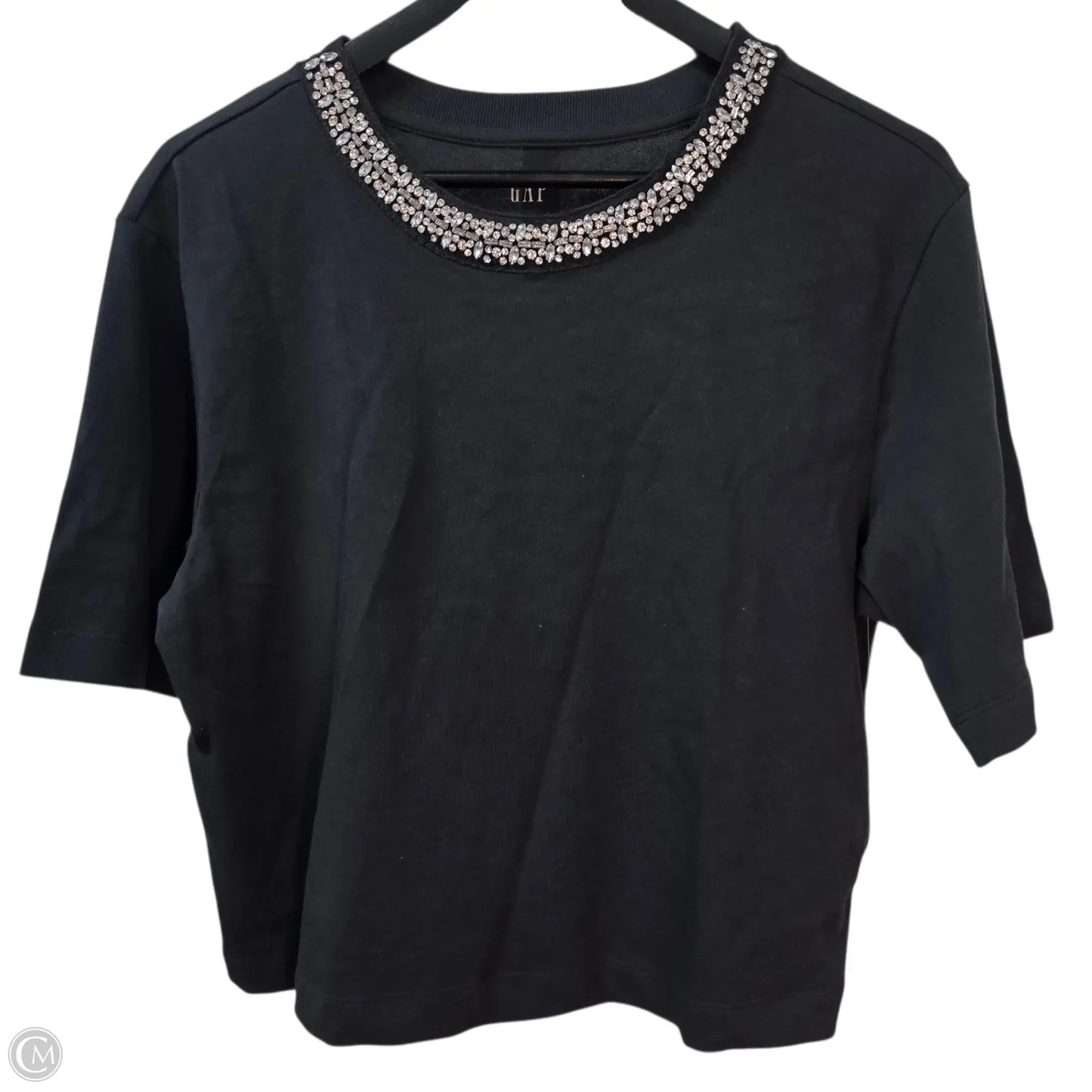 Top Short Sleeve Basic By Gap In Black, Size: S