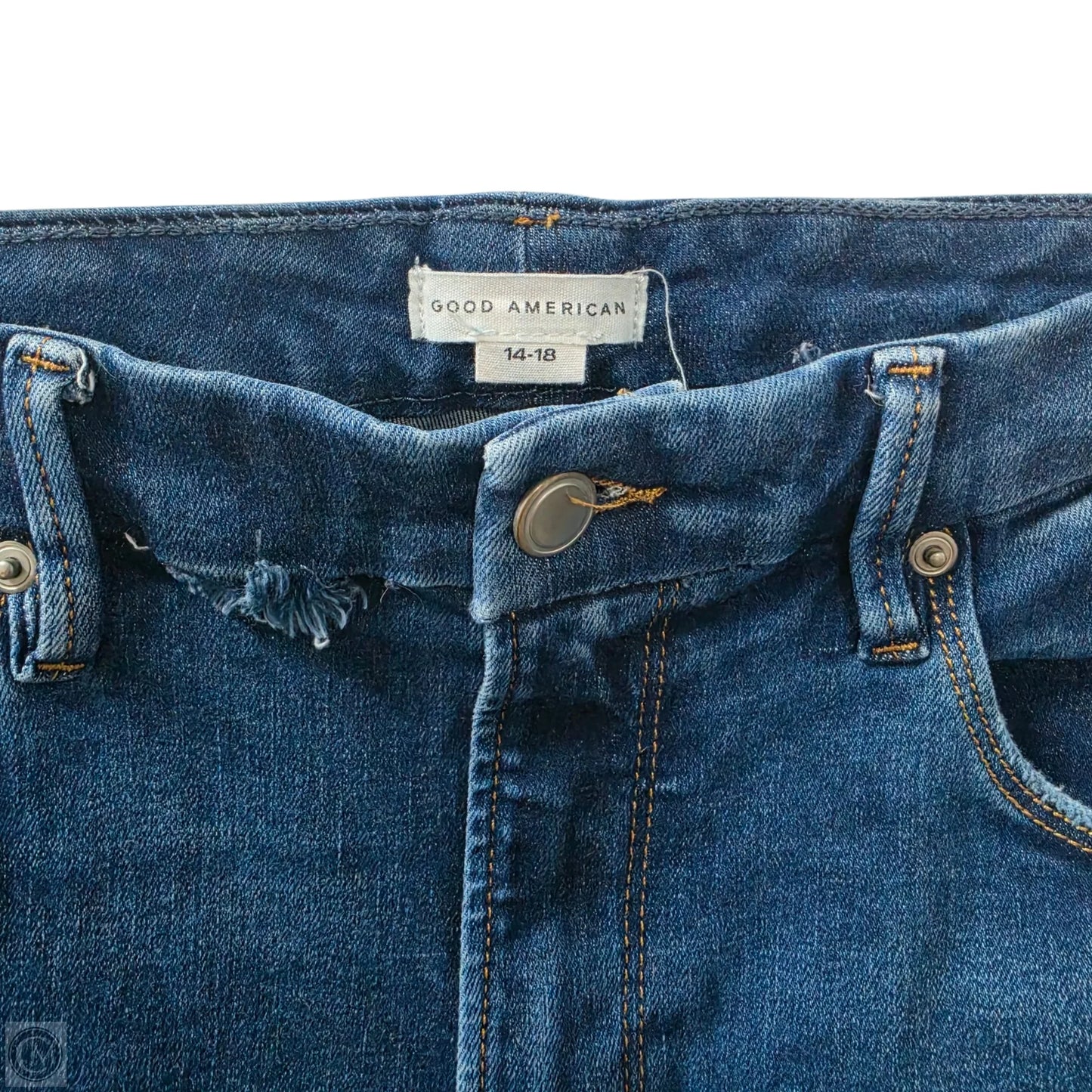 Jeans Skinny By Good American In Blue, Size: 0
