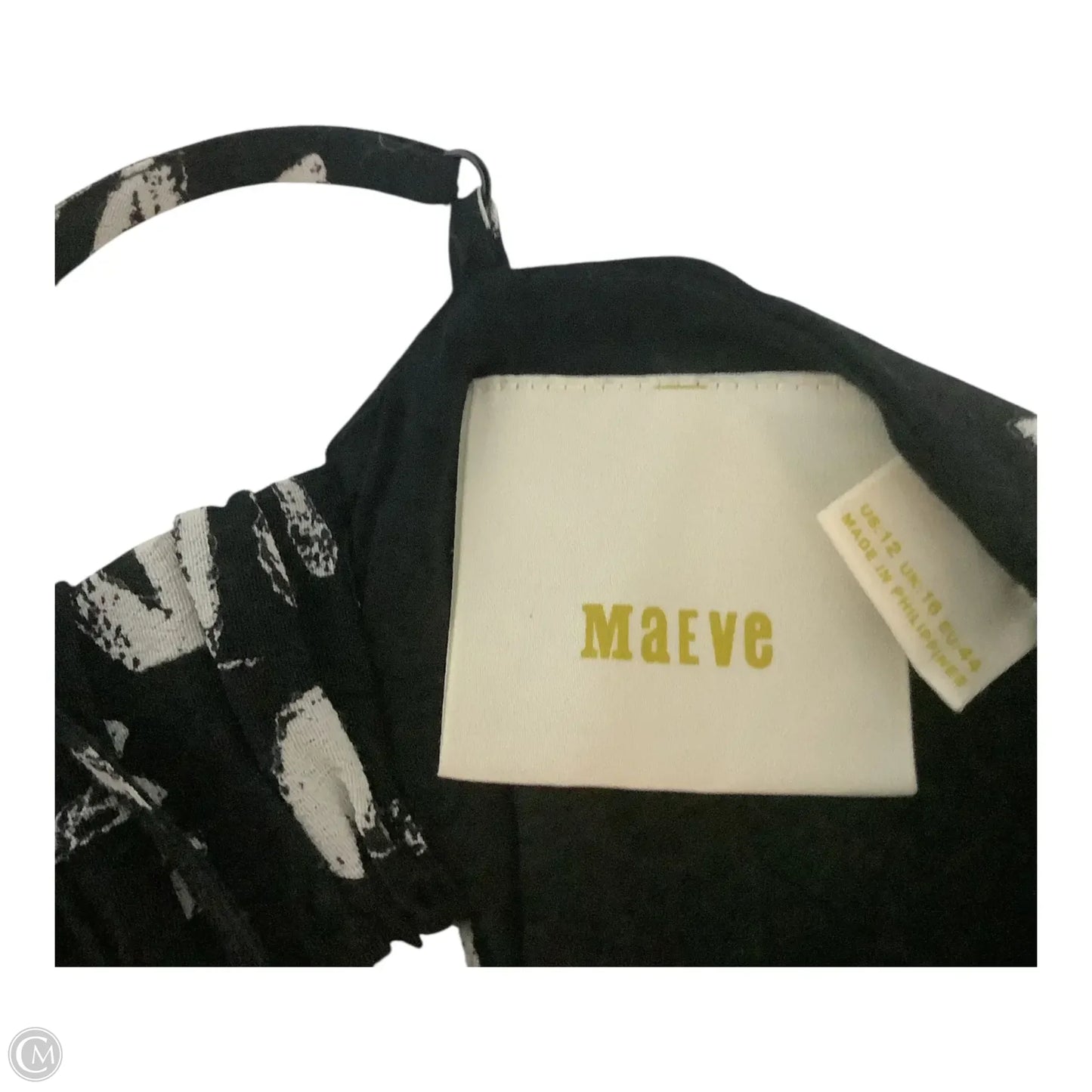 Dress Casual Maxi By Maeve In Black & White, Size: 12