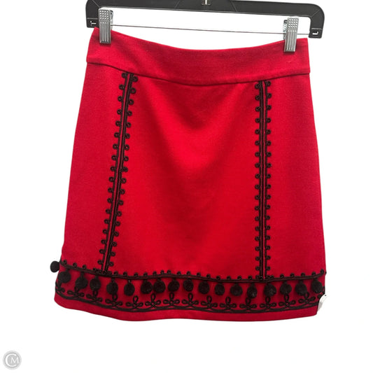 Skirt Designer By Kate Spade In Red, Size: 0