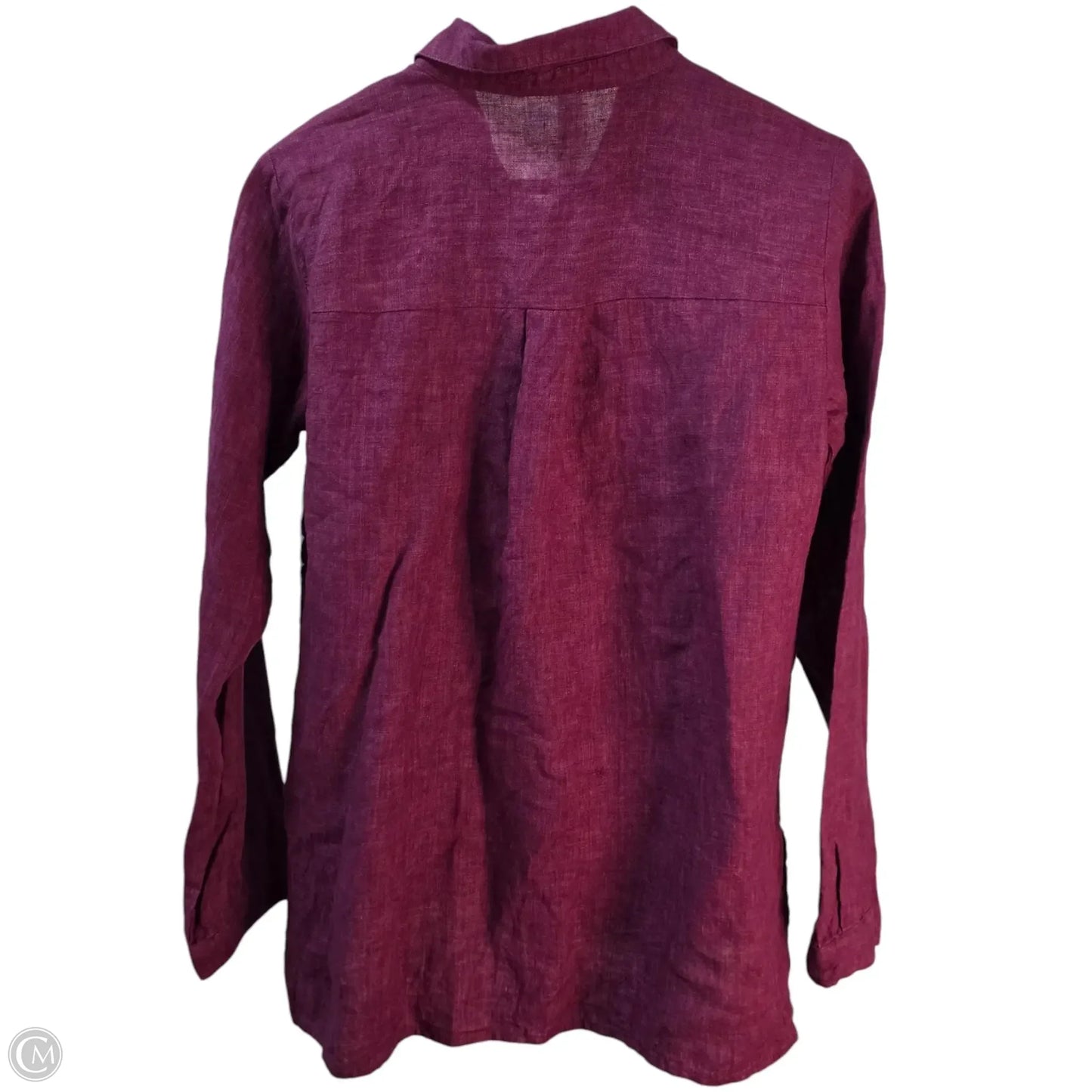 Top Long Sleeve Basic By Eileen Fisher In Maroon, Size: Sp