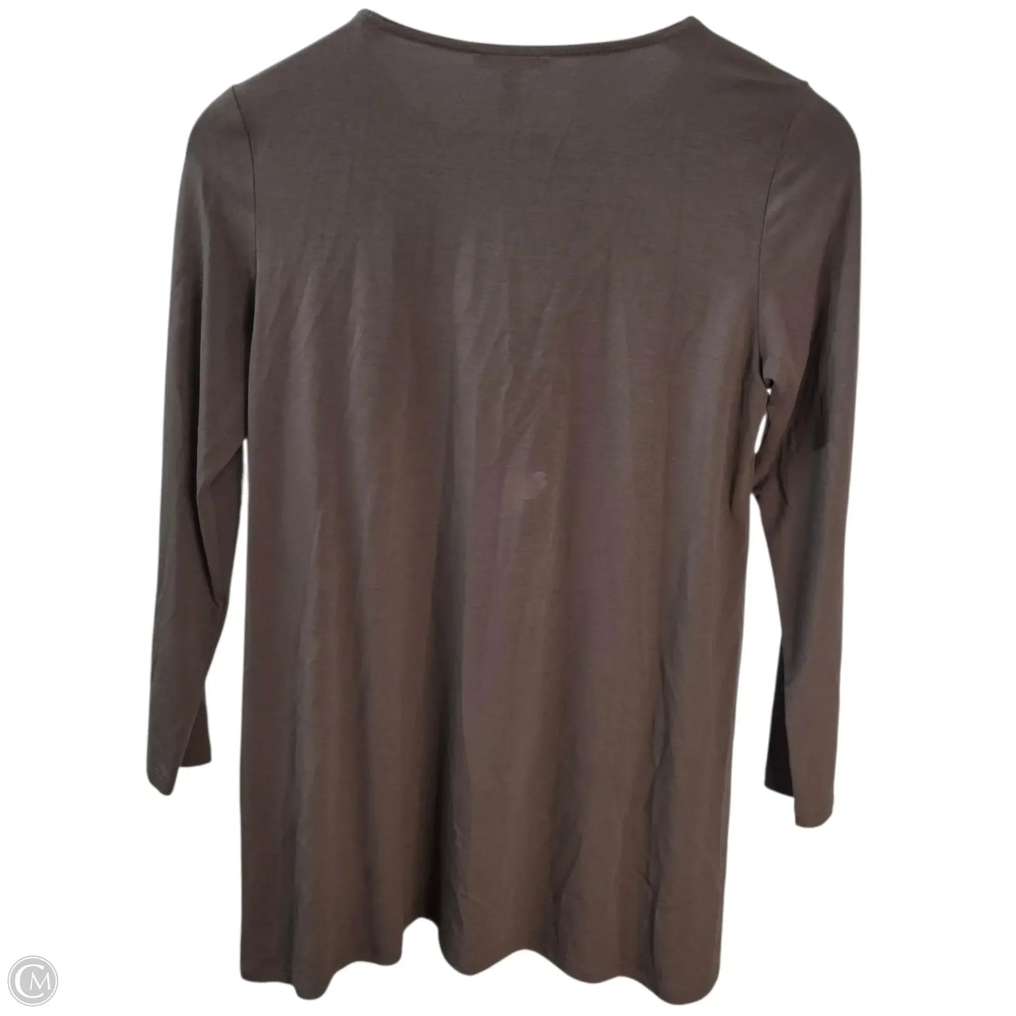 Top Long Sleeve Basic By Eileen Fisher In Taupe, Size: Sp