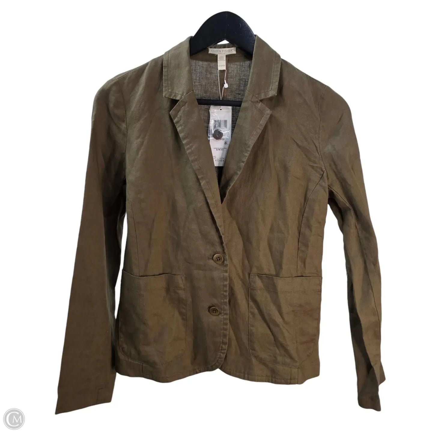 Blazer By Eileen Fisher In Green, Size: Sp