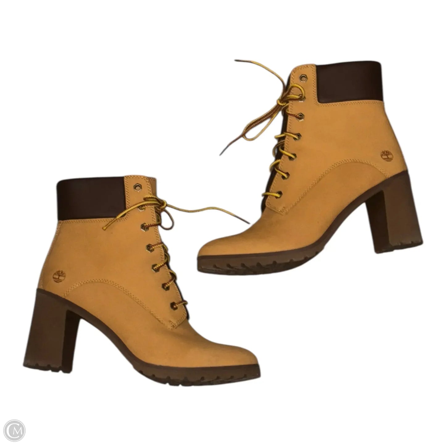 Boots Ankle Heels By Timberland In Tan, Size: 9.5