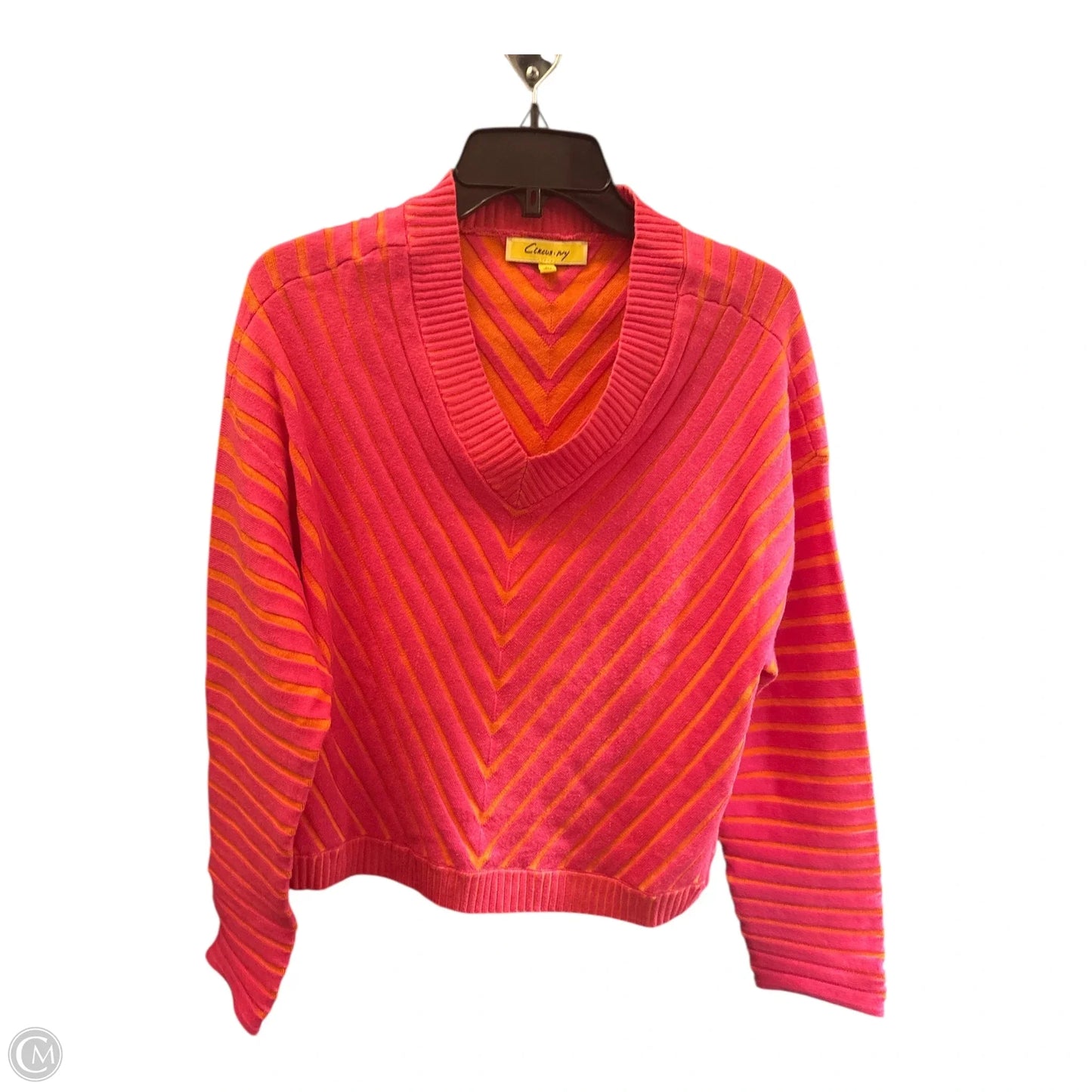 Sweater By Clothes Mentor In Orange & Pink, Size: L