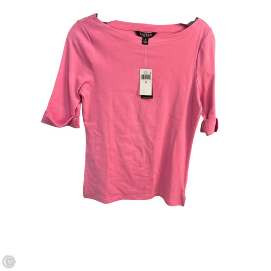 Top Short Sleeve Basic By Ralph Lauren Black Label In Pink, Size: M