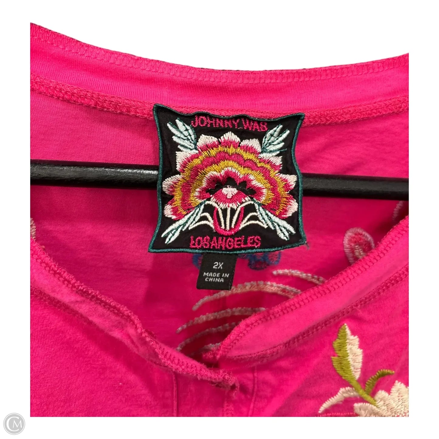 Top Long Sleeve By Johnny Was In Pink, Size: 2x