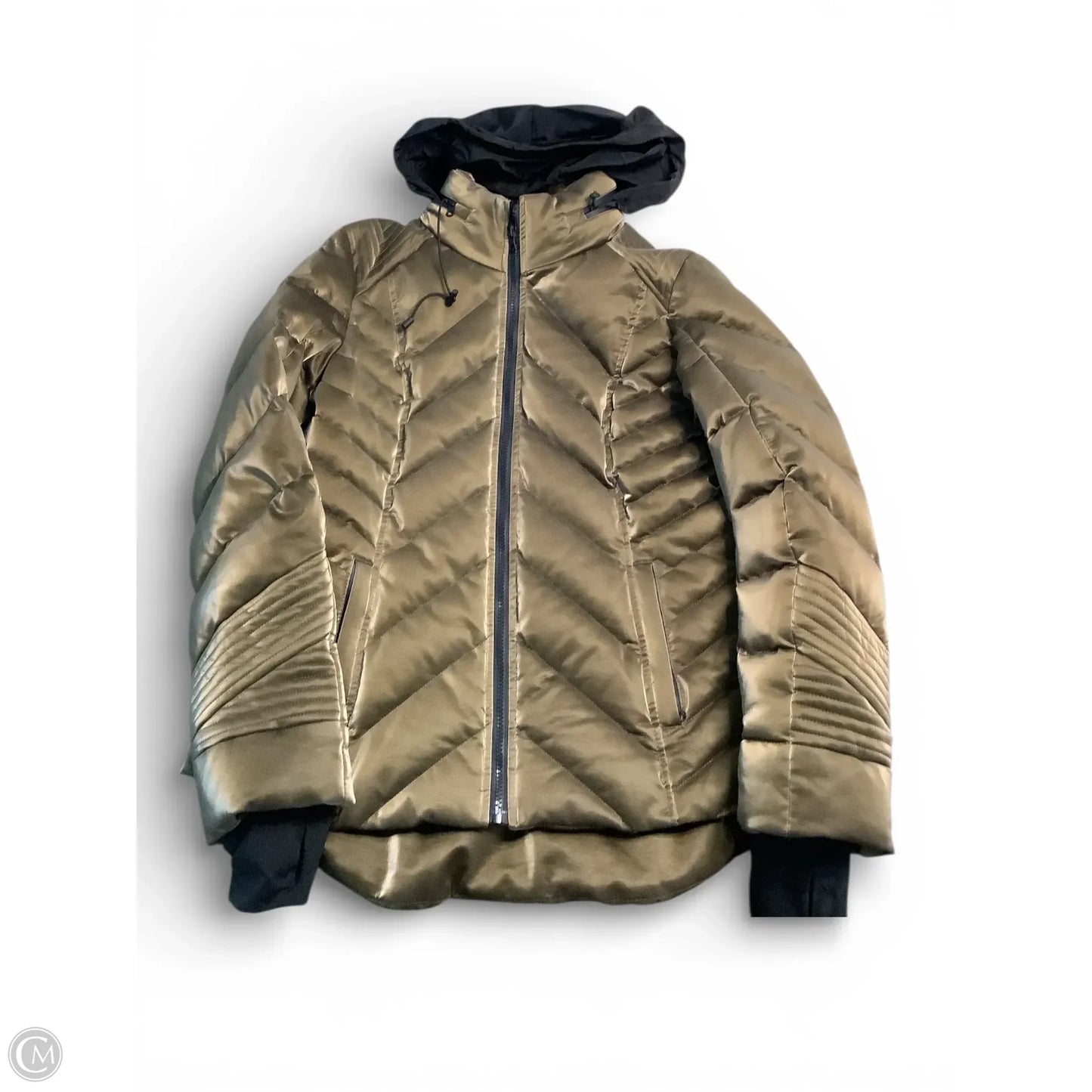 Coat Puffer & Quilted By BLANC NOIR In Gold, Size: L