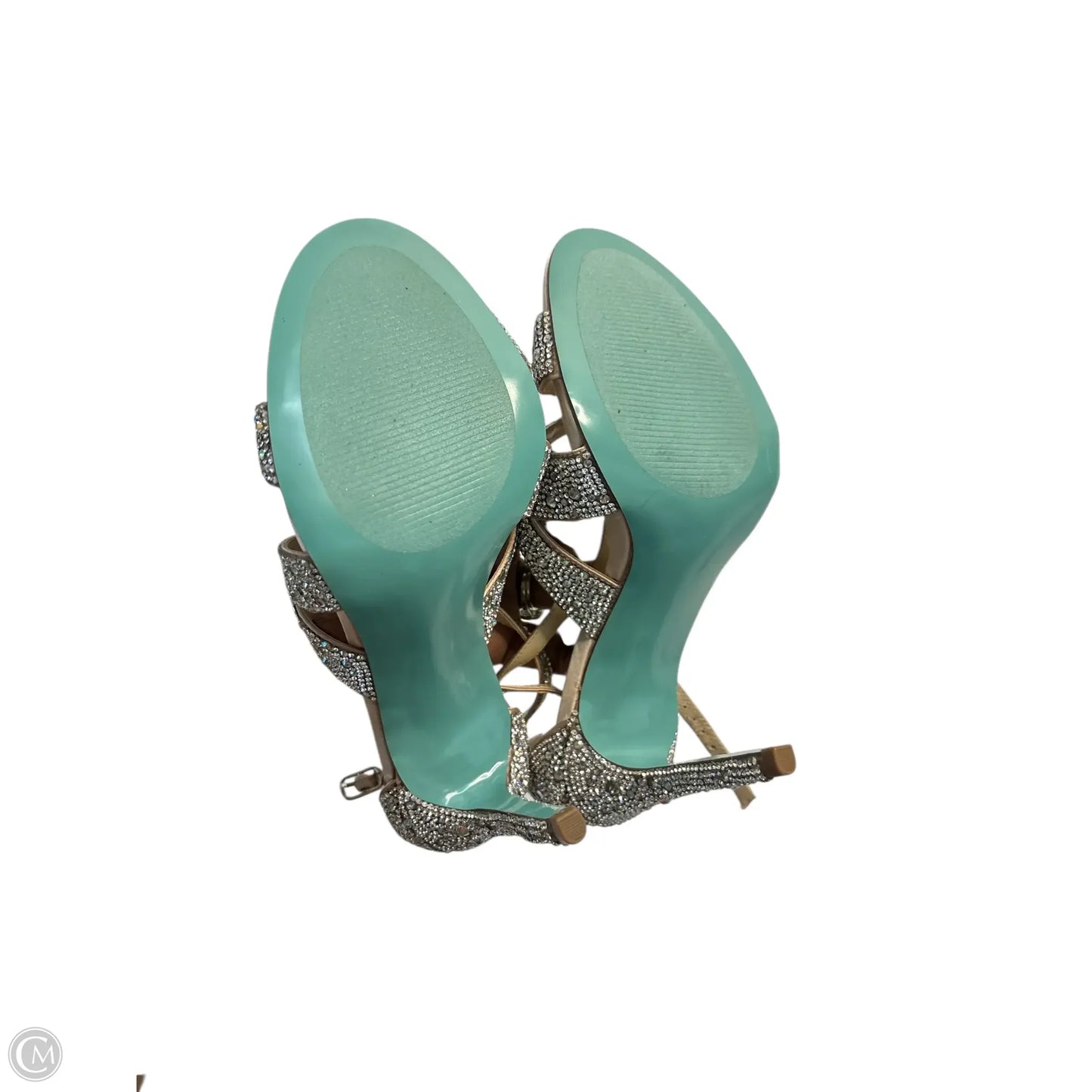 Shoes Heels Stiletto By Betsey Johnson In Silver & Tan, Size: 8