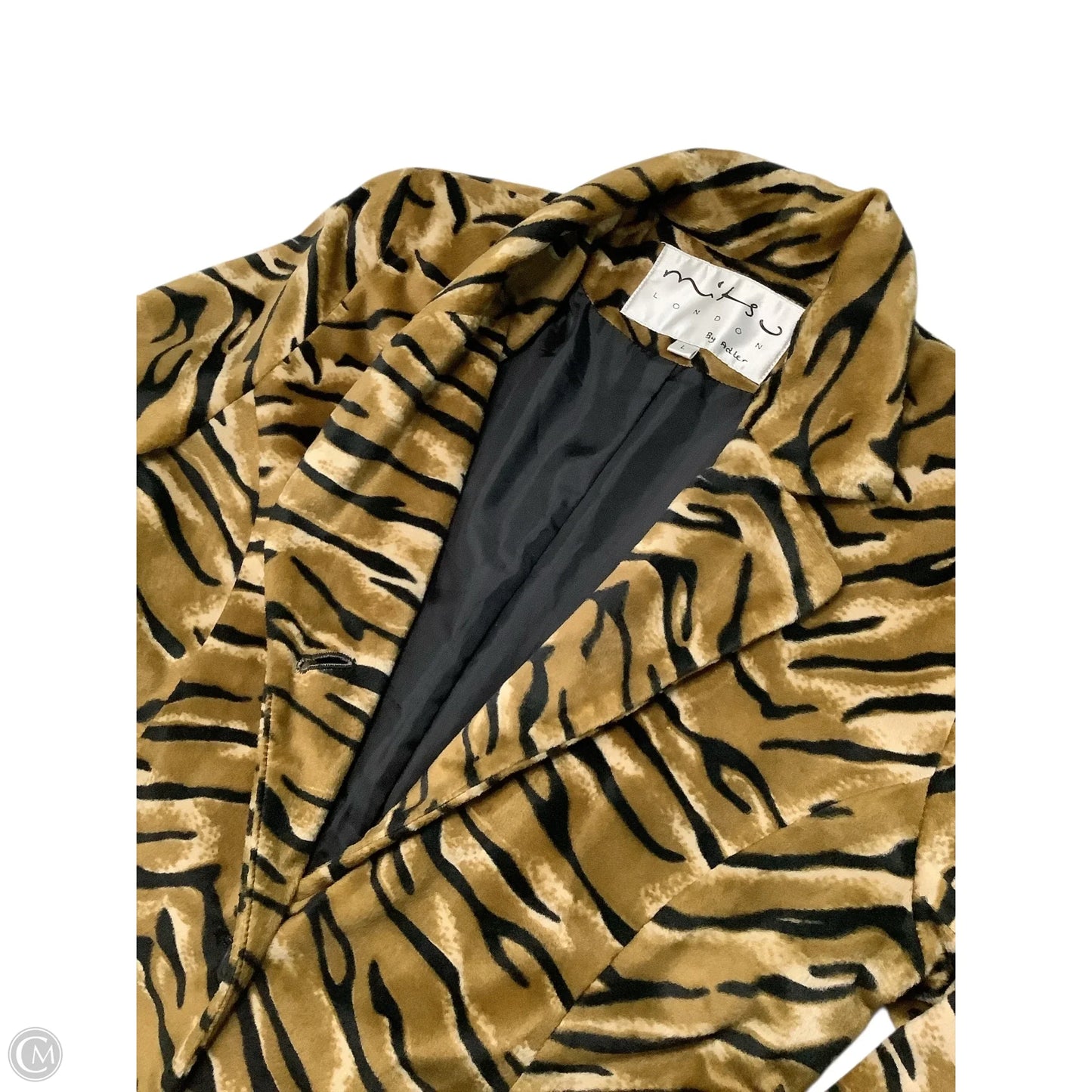 Blazer By Clothes Mentor In Animal Print, Size: L