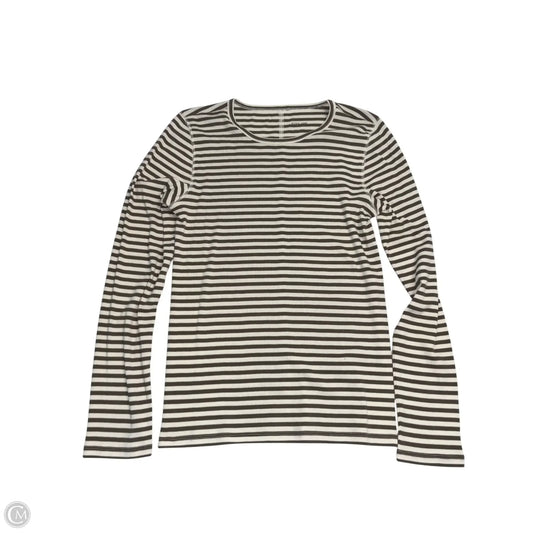Top Long Sleeve Basic By Everlane In Striped Pattern, Size: L