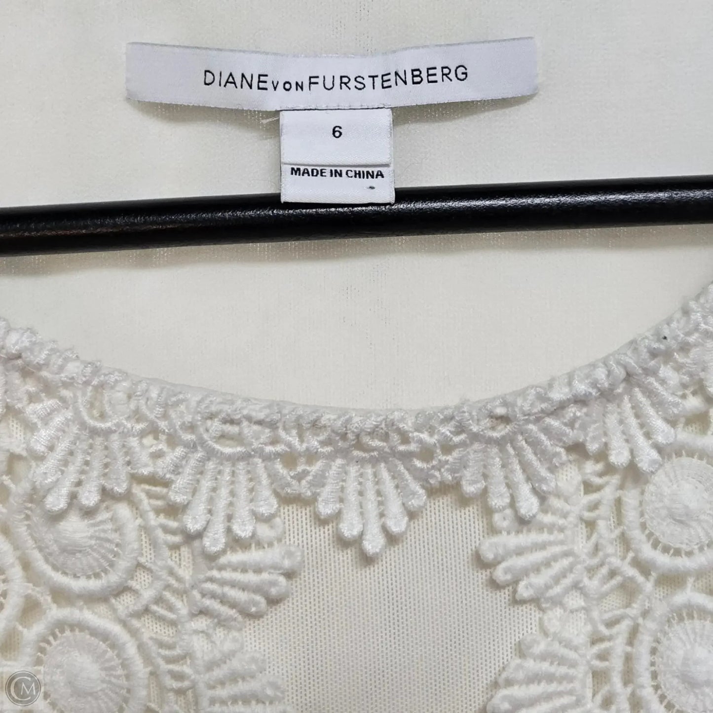 Top Sleeveless Designer By Diane Von Furstenberg In White, Size: 6