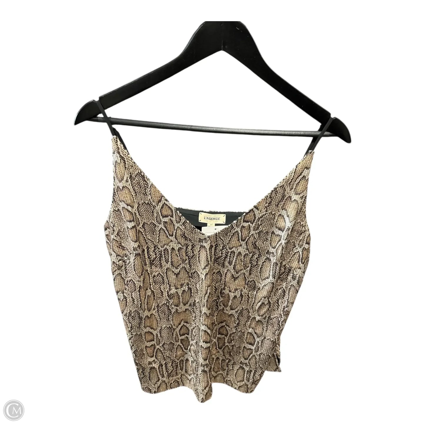 Top Sleeveless By L Agence In Snakeskin Print, Size: S