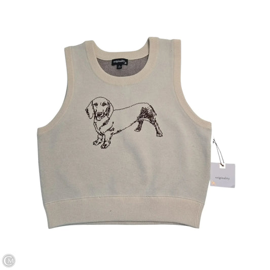 Vest Sweater By Clothes Mentor In Animal Print, Size: L