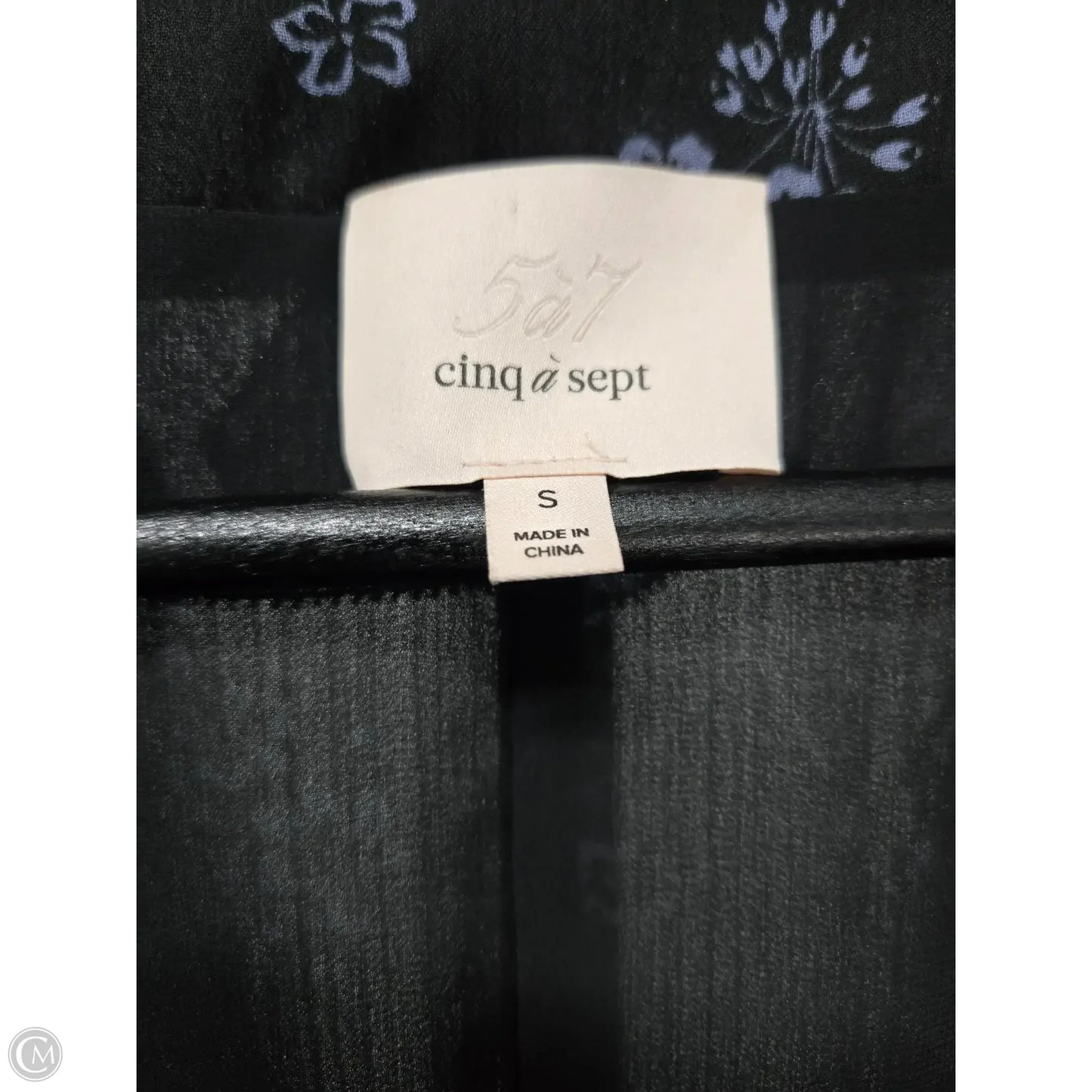Top Long Sleeve Basic By Cinq A Sept In Black & Blue, Size: S
