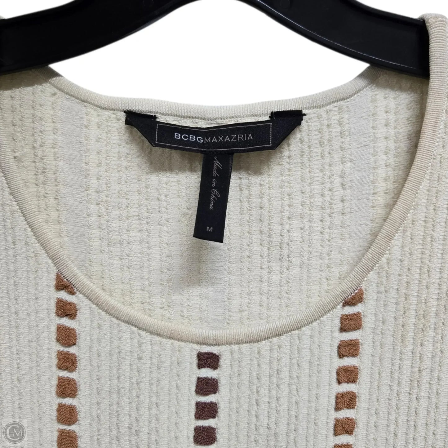 Dress Casual Midi By Bcbgmaxazria In Brown & Tan, Size: M