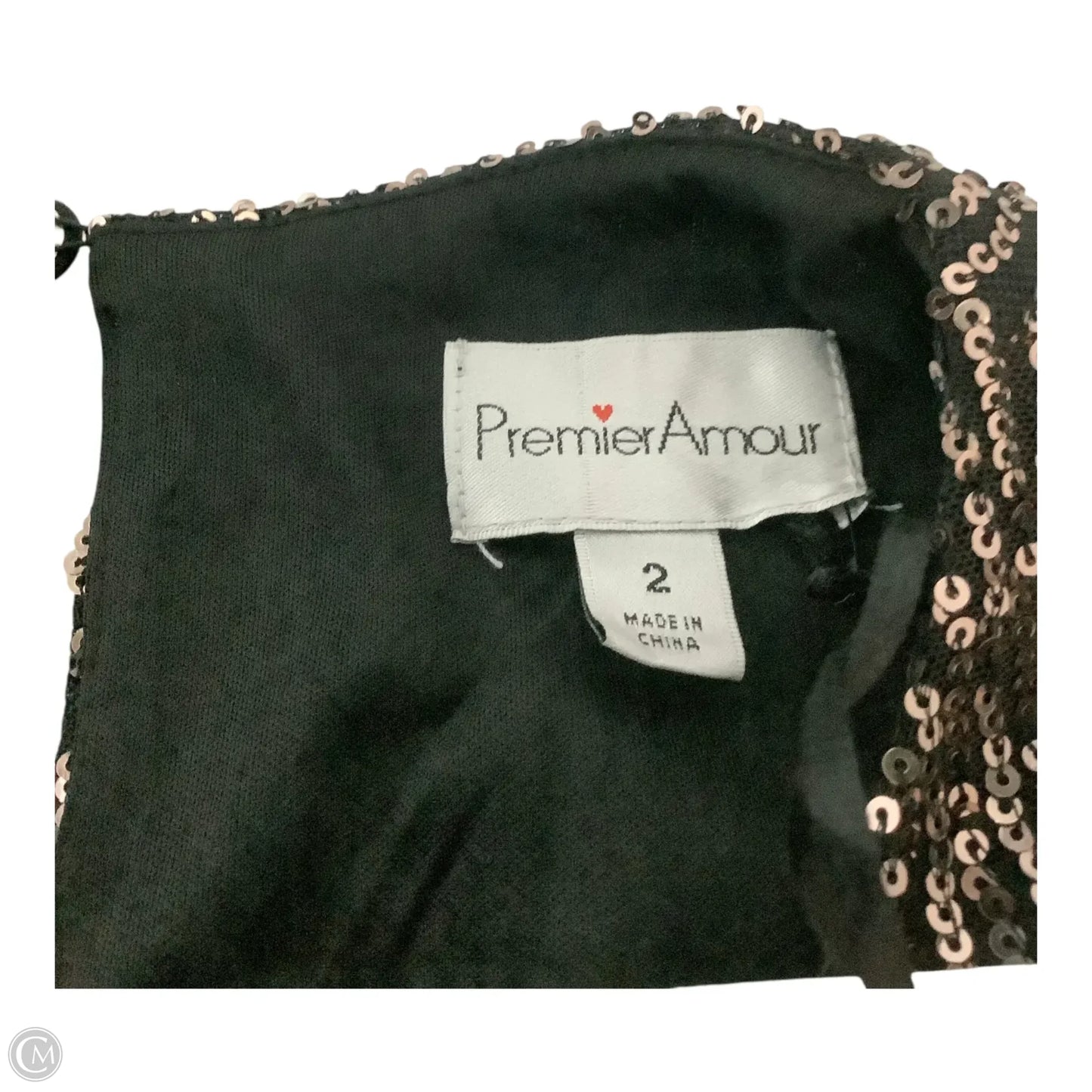 Jumpsuit By Premier Amour In Black & Gold, Size: 2