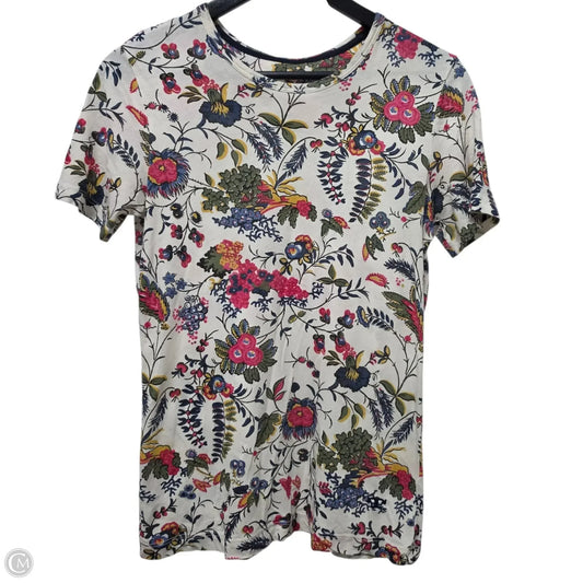 Top Short Sleeve Designer By Tory Burch In Floral Print, Size: S