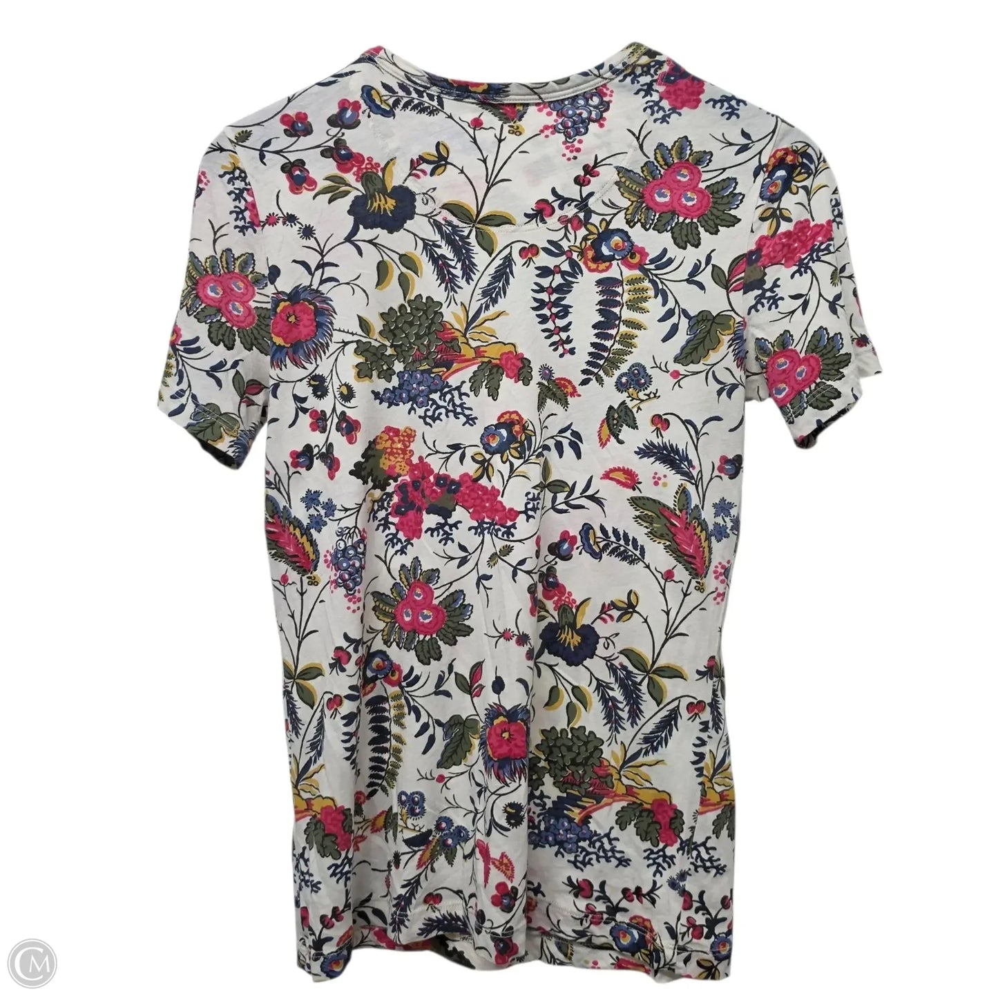 Top Short Sleeve Designer By Tory Burch In Floral Print, Size: S