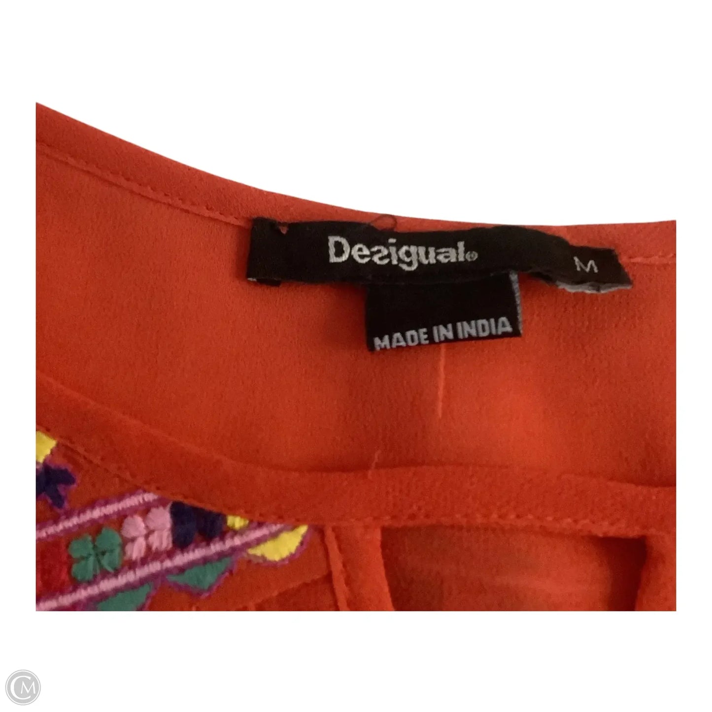 Top Long Sleeve Basic By Desigual In Orange, Size: M