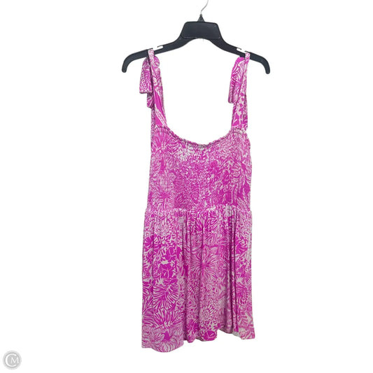 Dress Designer By Lilly Pulitzer In Pink & White, Size: Xl