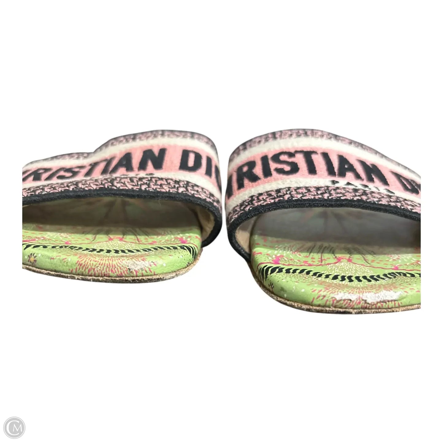 Sandals Luxury Designer By Dior In Green